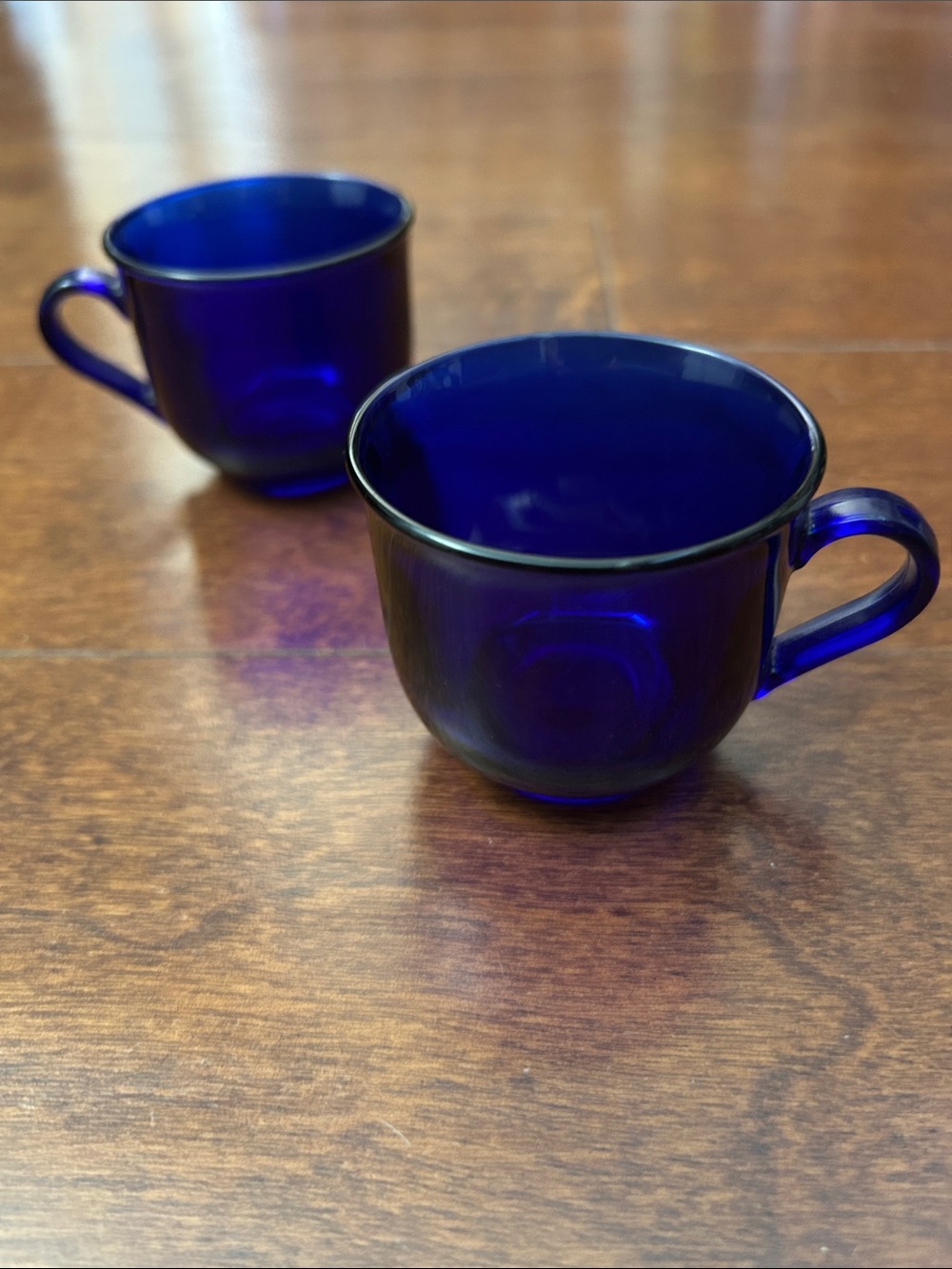 Vintage Deep Cobalt Espresso Glasses, Made in France, Set of 2